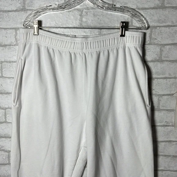 Pink Victoria’s Secret white spellout sweatpants size large - Picture 2 of 10